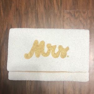 “MRS” beaded clutch